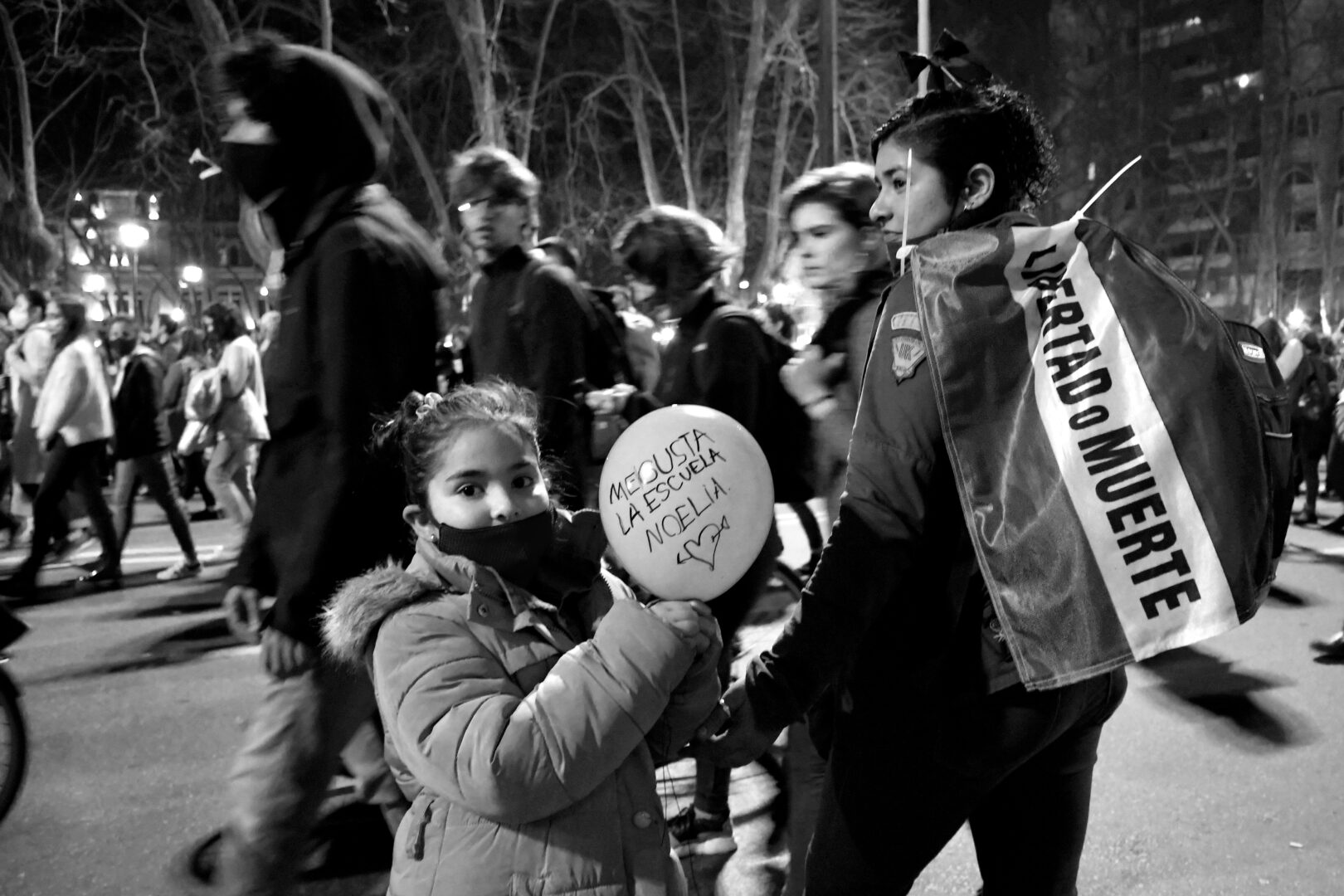 Marcha del 14 de agosto. Foto: Camila Méndez, 14/08/2020.