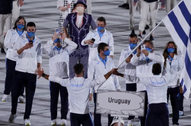Desfile inaugural de los últimos Juegos de Tokio 2020. Foto: Comité Olímpico Uruguayo