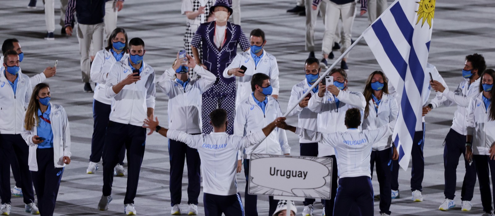 Desfile inaugural de los últimos Juegos de Tokio 2020. Foto: Comité Olímpico Uruguayo